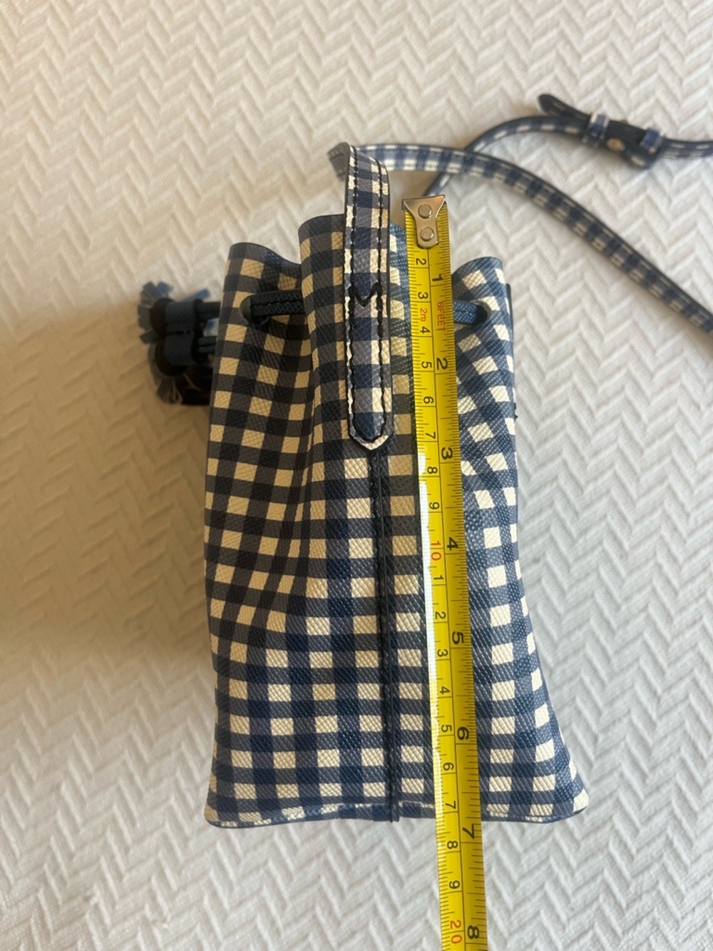 J Crew Gingham Bucket Bag - Picture 5 of 17